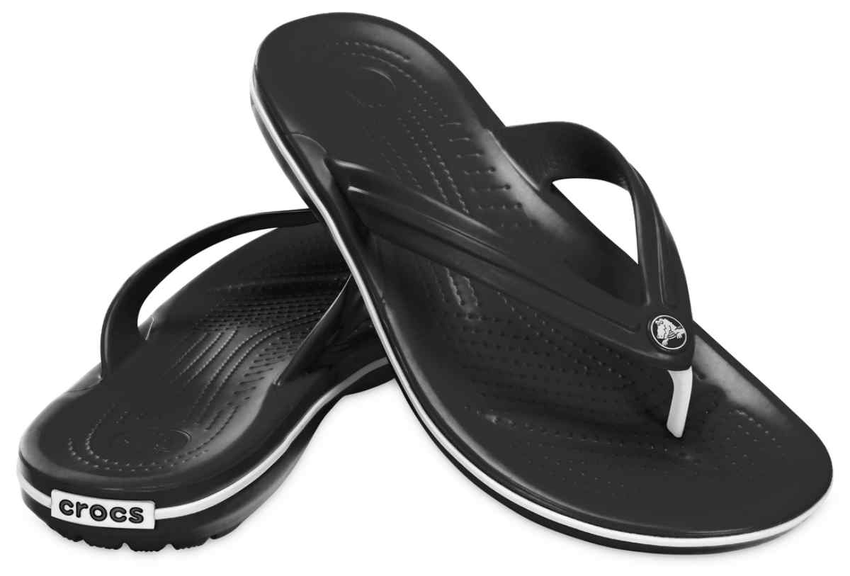 Sandales Crocs Crocband Pour Femme - Couleur Blanc/Noir - Taille W10 (Largeur M) - Neuf Sans Boîte