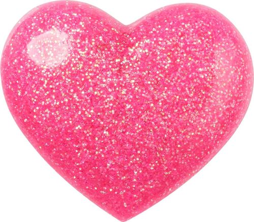 Jibbitz™ Pink 3D Glitter Heart