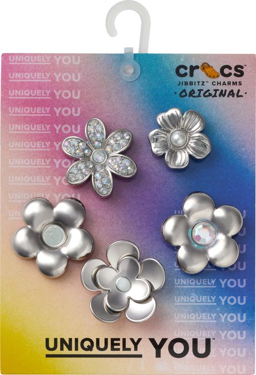 Jibbitz™ Monochrome Slvr Flwrs 5 Pack