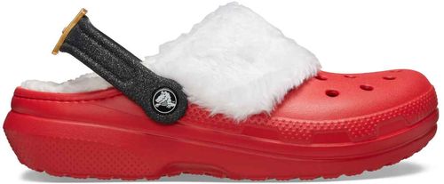 Classic Lined Santa Clog Varsity Red/Multi