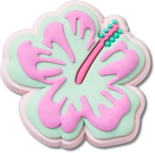 Jibbitz™ Turquoise and Pink Hibiscus