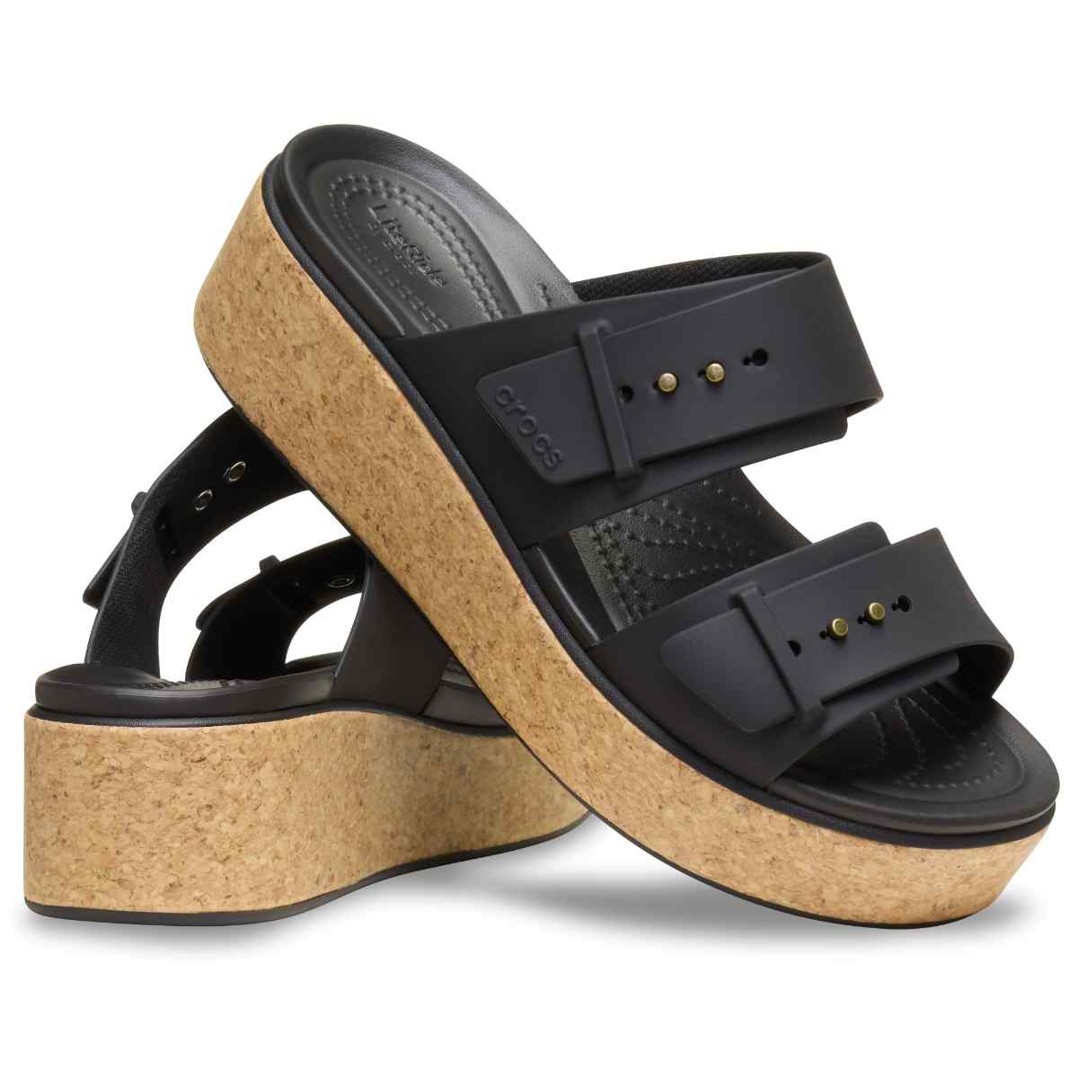 Sandalias para mujer Brooklyn Cork Buckle Black - Crocs Ecuador