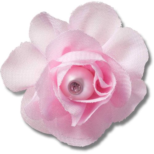 Jibbitz™ Pink Fabric Flower With Pearl