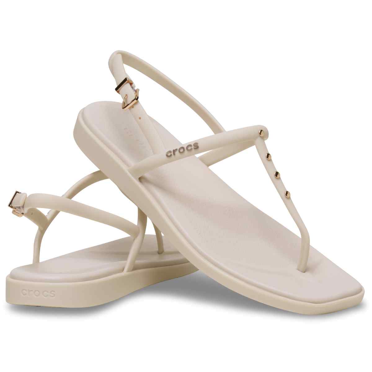 Sandalias para mujer Miami Studded Thong Flip Almond Tint - Crocs Ecuador