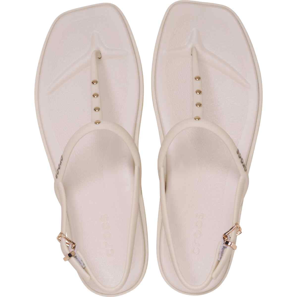 Sandalias para mujer Miami Studded Thong Flip Almond Tint - Crocs Ecuador