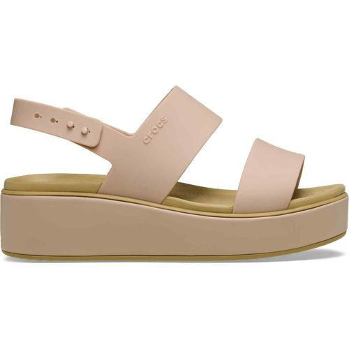 Brooklyn Matte Wrap Low Wedge Pink Caramel/Tan