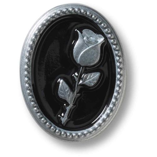 Jibbitz™ Silver Rose Emblem