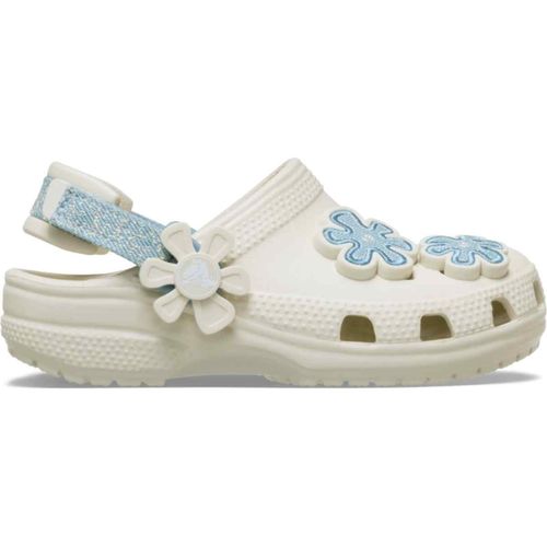 Classic Infantil Denim Flower Adjustable Backstrap Clog T