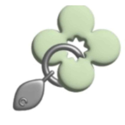 Jibbitz™ Green Meta Flower Dangle